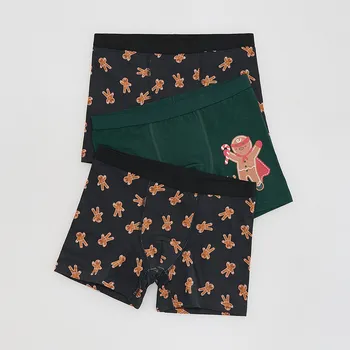 Dětská móda Reserved - Sada 3&nbsp;vánočních boxerek - černý - 852HD-99X - 852HD-99X-U98