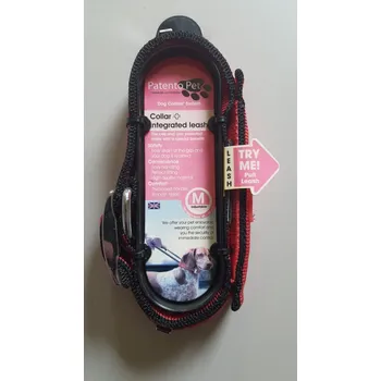 Obojek pro psa PatentoPet obojek M 41-50 cm červený