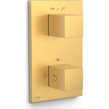 Vodovodní baterie Tres Therm-Box vanová baterie pod omítku ano zlatá 00625001OM