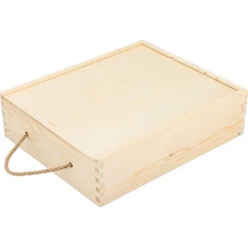 Truhla Firemní dárek - Dřevěná truhla na 3 vína