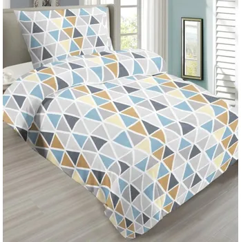 Povlečení Mikroplyšové povlečení Triangel 200x140cm+90x70cm TiaHome