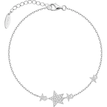 Náramek Stříbrný náramek se zirkony - hvězdy - AP542-0256