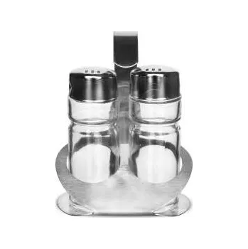 Sada nádobí Kořenka Orion - se stojanem, sklo/nerez, 2 ks