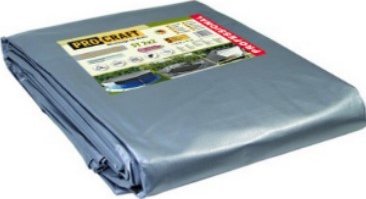 PROCRAFT Extra silná 200g/m² nepromokavá zakrývací plachta s oky Rozměr: 3 x 6m - PROCRAFT šedá (stříbrná)
