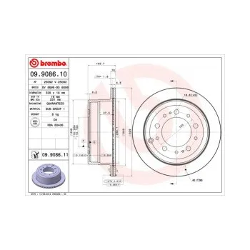 Brzdový kotouč BREMBO 09.9086.11 Brzdový kotouč Doprava Zdarma! Brembo UV-COATED Tři inovace v jednom UV ochrana lesklý kovový efekt a úcta k životnímu prostředí tři mimořádné funkce brzdových kotoučů Brembo UV-COATED Hlavní výhody technologie