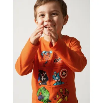 Chlapecké tričko Sinsay - Tričko s dlouhými rukávy Marvel - červená - 024FC-33X - 024FC-33X-110