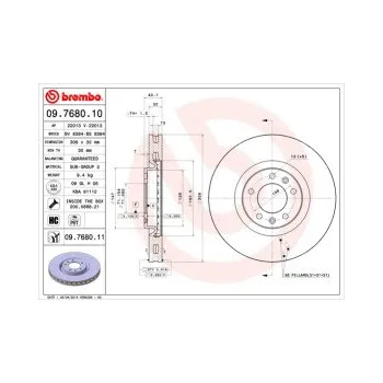 Brzdový kotouč BREMBO 09.7680.11 Brzdový kotouč Doprava Zdarma! Brembo UV-COATED Tři inovace v jednom UV ochrana lesklý kovový efekt a úcta k životnímu prostředí tři mimořádné funkce brzdových kotoučů Brembo UV-COATED Hlavní výhody technologie
