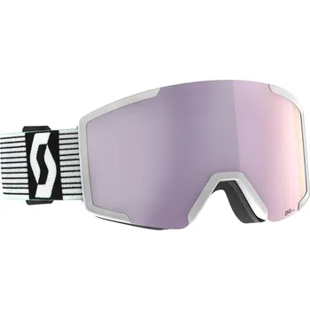 Sjezdové lyžování SCOTT lyžařské brýle Shield Enhancer 2025/2026 Bílá AMP lavender chrome S3