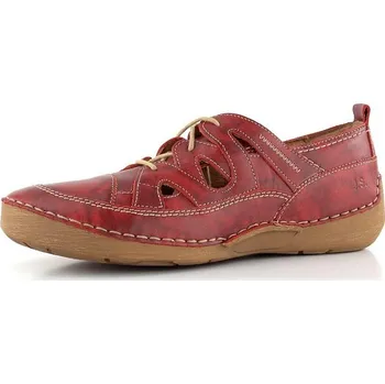 Dámské polobotky Josef Seibel červené prořezávané polobotky 59706258 - 38 | P656307