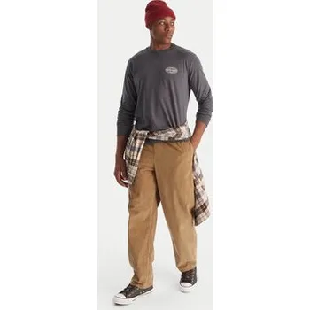 Dámské kalhoty Billabong Kalhoty z materiálu Larry Cord EBYNP00111 Hnědá Regular Fit M