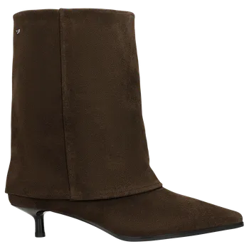 Dámské polobotky Hnědé Dámské Kotníčkové Boty Na Nízkém Podpatku Wojas 5534562 37