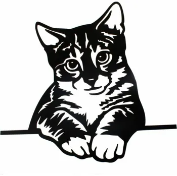 Casa de Engel Home Dřevěná dekorace na zeď - kočka, 0/25 Fialová UNI (2830697)