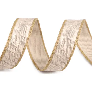 Popruh šíře 25 mm Varianta: 1 béžová světlá béžová, Balení: 1 m