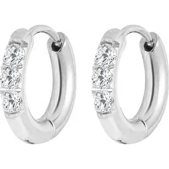 Náušnice Náušnice malé kroužky se zirkony ocelové