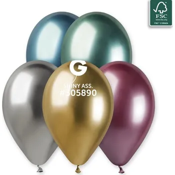Balónek Gemar Chromové latexové balónky 33cm Shiny Mix 50ks