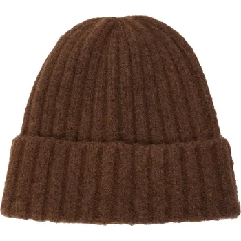 Čepice s.Oliver dámská pletená čepice s příměsí vlny 2172833 8839 Hnědá ONE SIZE