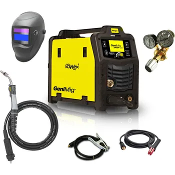 Svářečka KOWAX GeniMig240DP LCD + Hořák + Kukla + Ventil + Kabely