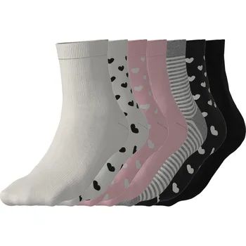 esmara® Dívčí ponožky, 7 párů (modrá / šedá / bílá / lila fialová, 31-34)