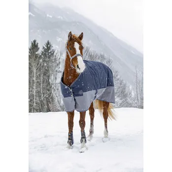 Deka pro koně EQUITHÈME Deka výběhová Tyrex Equithème, 300 g, navy/grey Délka zad: 120 cm