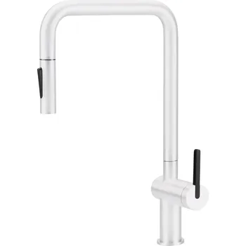 Vodovodní baterie Deante Dřezová baterie Momi s výsuvnou sprškou - BKM A73N, bílá mat