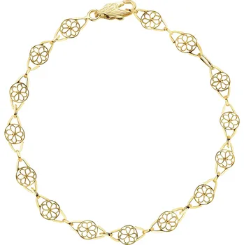 Náramek Zlatý náramek - květy - AP542-1307