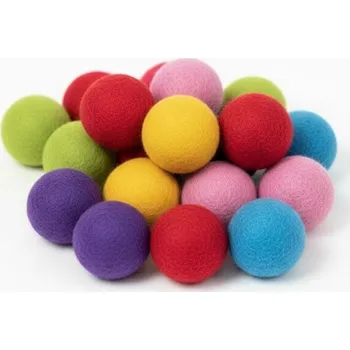 kreativní sada Sada filcových kuliček 16ks duhové