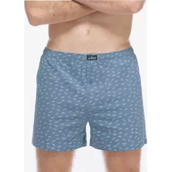 Trenýrky GINA pánské trenky volné, šité, s potiskem 75215P kouřová bílá 58/60