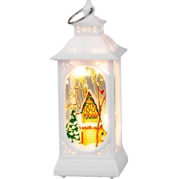 Vánoční dekorace MagicHome Vianoce lampáš 4.8x4.8x12.8 cm bílá