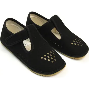 Dívčí obuv Beda Barefoot papuče Just Black EUR 30