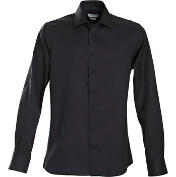 Pánská košile J. Harvest & Frost Košile GB 01 Slim Men, dlouhý rukáv, nežehlivá, pánská COT63010200200-black Černá XS