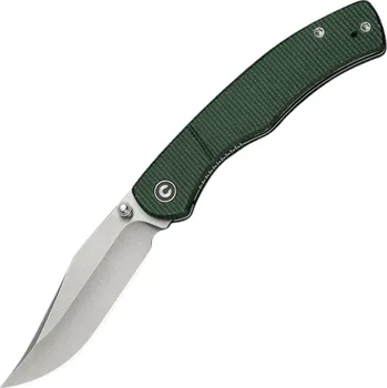 kapesní nůž Civivi Clingman Zelená Canvas Micarta RukojeťSatinově dokončená čepel Nitro-VLiner Lock