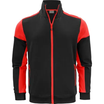 pracovní mikina Printer Mikina Prime Sweater Full Zip Men na zip, pánská COT61206181405-black/red 2XL Černá/červená