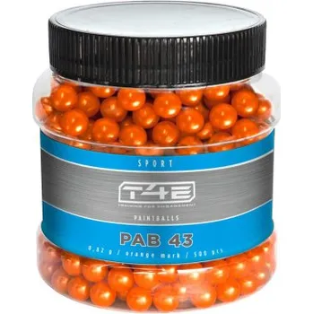 Airsoftová kulička Kuličky T4E 43 Sport PAB orange, Umarex, 500 ks