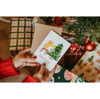 ePiPí Vánoční blahopřání - Myška (Šťastné a veselé)