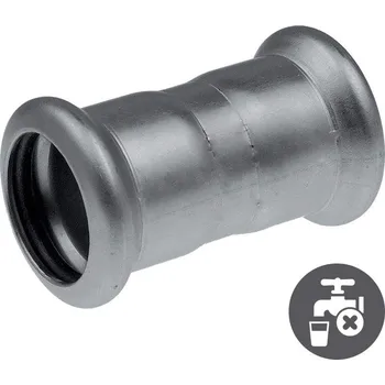 rozdělovač topení KAN-therm Inox 304 Nátrubek nerezový lisovací pro topení 15 mm, profil "M", 1609245054