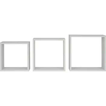 LIVARNO home Regálové kostky, sada 3 ks, 30 x 30 cm (bílá)