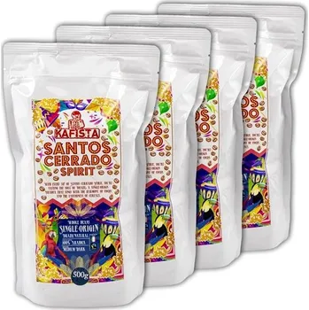 Káva Kafista "Santos Cerrado Spirit" - Natural - 100 % Arabica z Brazílie - Fairtrade 4 × 500 g