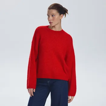 Dámský svetr Reserved - Svetr s alpakou - červená - 452HI-33X - 452HI-33X-XL