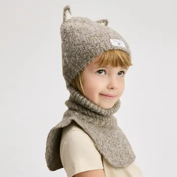 Čepice Reserved - Pletená čepice s ušima - hnědá - 852HJ-88M - 852HJ-88M-3Y5