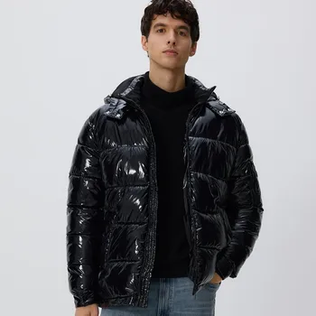 Reserved - Prošívaná bunda s kapucí - černý - 7134H-99X - 7134H-99X-L