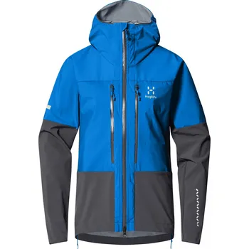 Dámská větrovka Dámská softshellová bunda Haglöfs L.I.M Hybrid Touring Hood - modrá Velikost: S