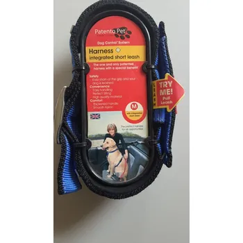 Postroj pro psa PatentoPet postroj krátký úchyt M modrý