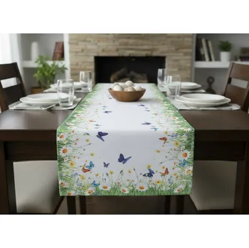 ubrus Vzorovaný ubrus - běhoun na stůl SPRING BUTTERFLY 60x120 cm Mybesthome