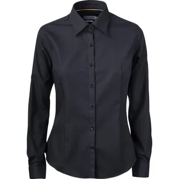 Pánská košile J. Harvest & Frost Halenka YB 50 Regular Women, keprová, dlouhý rukáv, dámská COT63500300214-black Černá 4XL