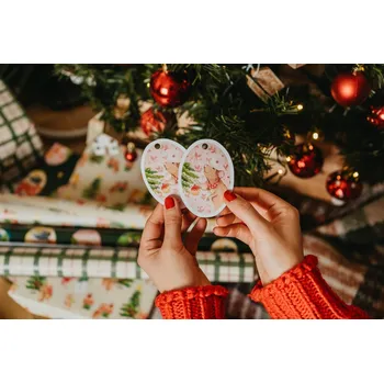 Jmenovka na stůl ePiPí Jmenovka na dárky - Myška s ozdobou