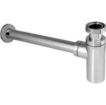 Mereo Sifon umyvadlový kulatý, celokovový s převlečnou maticí, pochrom. mosaz, 5/4"x ø 32 mm