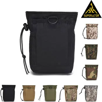 Airsoftová zbraň SUPERATOR Odhazovák (dump pouch) – 100% nylon, MOLLE + opasek, voděodolný vak se stahovací šňůrkou Barva: Černá | skladem v ČR | rychlé odeslání | MOLLE + opasek | stahovací šňůrka |