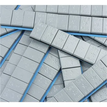 Sada na opravu pneumatiky Fivestars 01-03-01, Lepicí ocelové závaží pro hliníkové disky 5g, šedé, široká páska, 20 ks (typ EDGY)