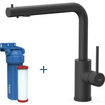 Vodovodní baterie Tres KUCHYŇSKÁ JEDNOPÁKOVÁ BATERIE PRO VODOVODNÍ A FILTROVANOU VODU 23045403NM