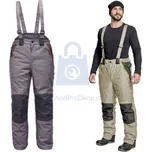 Kalhoty pracovní s laclem, zimní, CREMORNE, CERVA šedá, 4XL, balení 1 ks